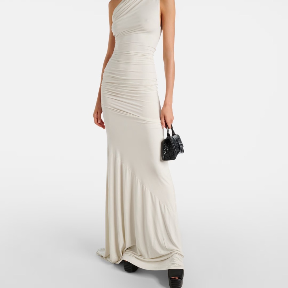 Entire Studios Elegant Cream One-Shoulder Dress